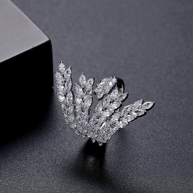WR413 White Gold Luxury Ring for Women (Adjustable Ring)