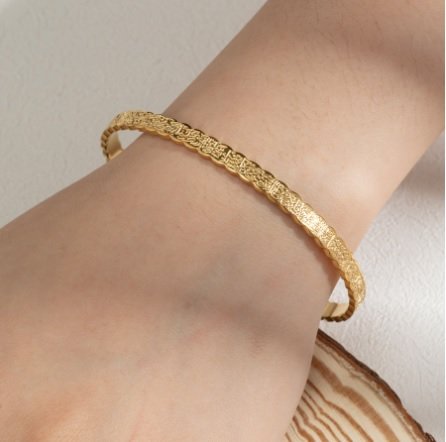 Ayatul Kursi – Curved Rose Gold Bracelet Cuff Bangle Men Women