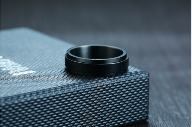 Black Hole Spinner -Stainless Steel Ring