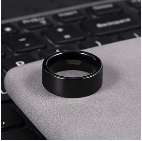 Black Tungsten Carbide Ring - Carbonized