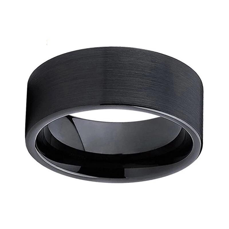 Black Tungsten Carbide Ring - Carbonized