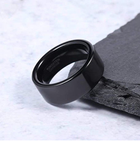 Black Tungsten Carbide Ring - Carbonized — image 3