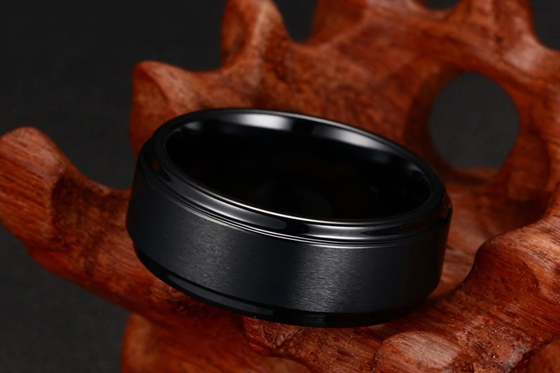 Black Tungsten Carbide Ring - Center Force — image 6