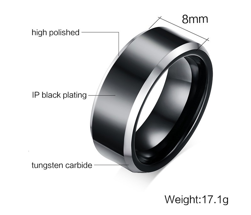 Black Tungsten Carbide Ring - Focused — image 7