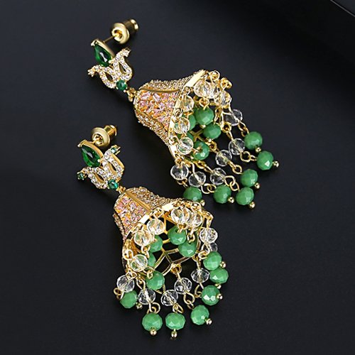 Blue Lilly Drops- Women Jhumki Earrings — image 8