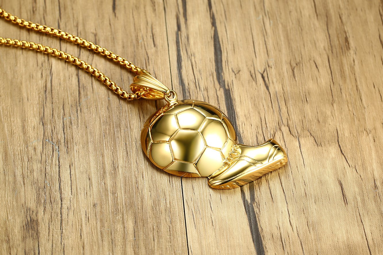 WM-P52 - Gold Men Pendant with Chain — image 3
