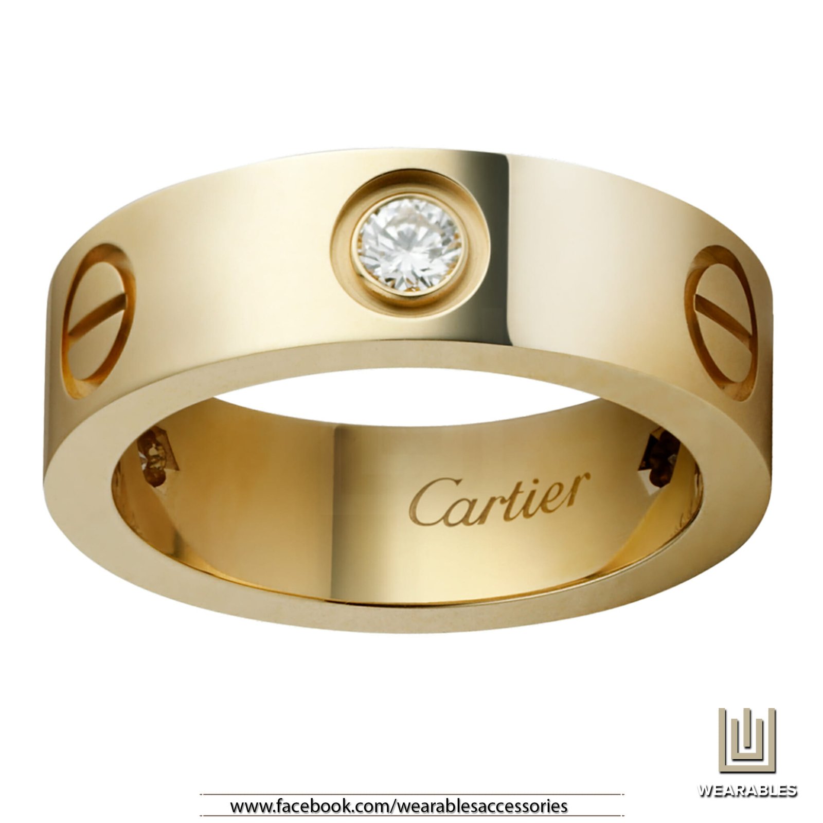 C Brand Luxury Men and Women Ring - Gold — image 3