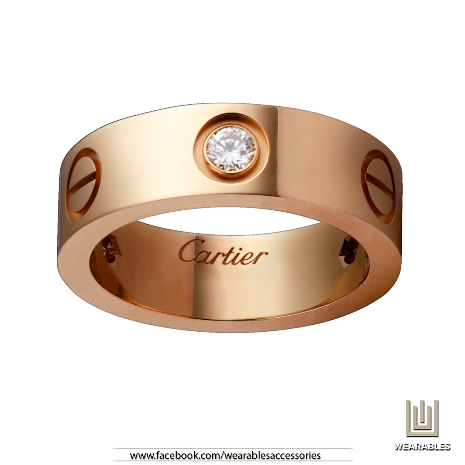 C Brand Luxury Men and Women Ring - Rose Gold — image 3