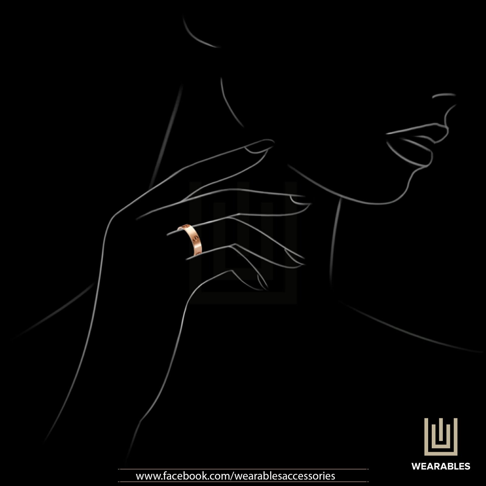 C Brand Luxury Men and Women Ring - Rose Gold — image 5