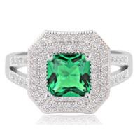 Center Spot - Green Women Ring