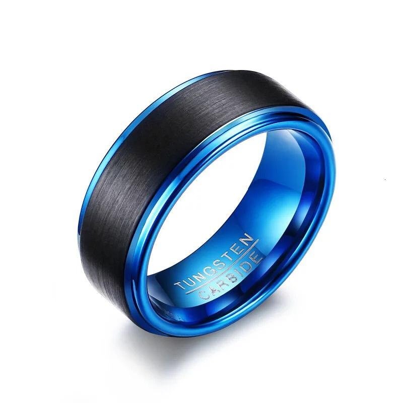 Cobalt Strands -Tungsten Carbide Ring