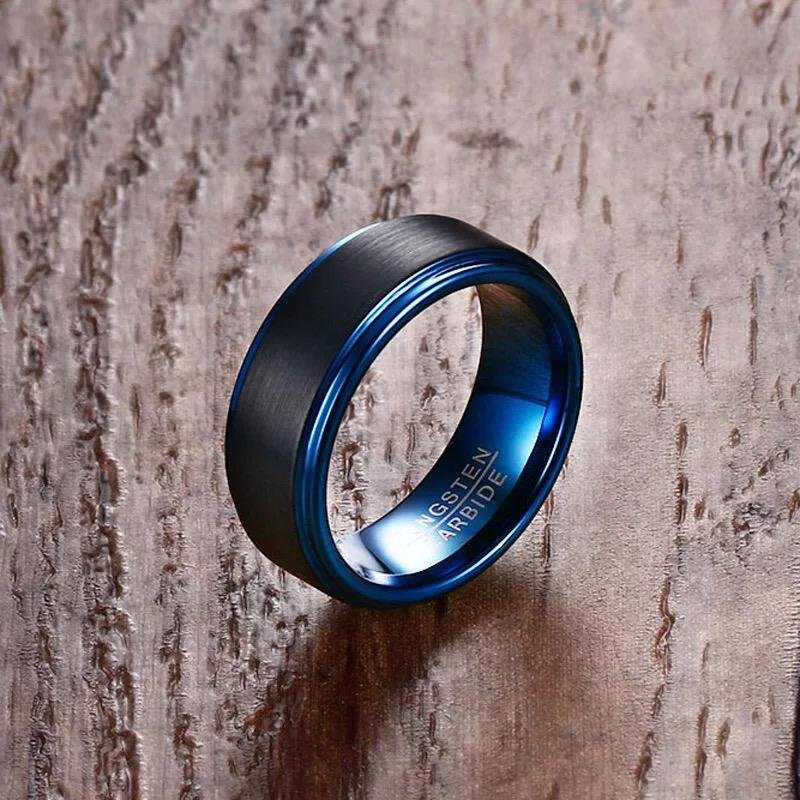 Cobalt Strands -Tungsten Carbide Ring — image 4