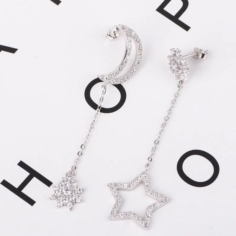 E1890 - White Gold Earrings for Women — image 5