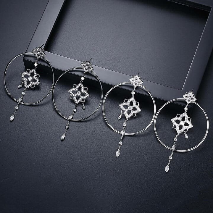 E2290 - Black Earrings for Women