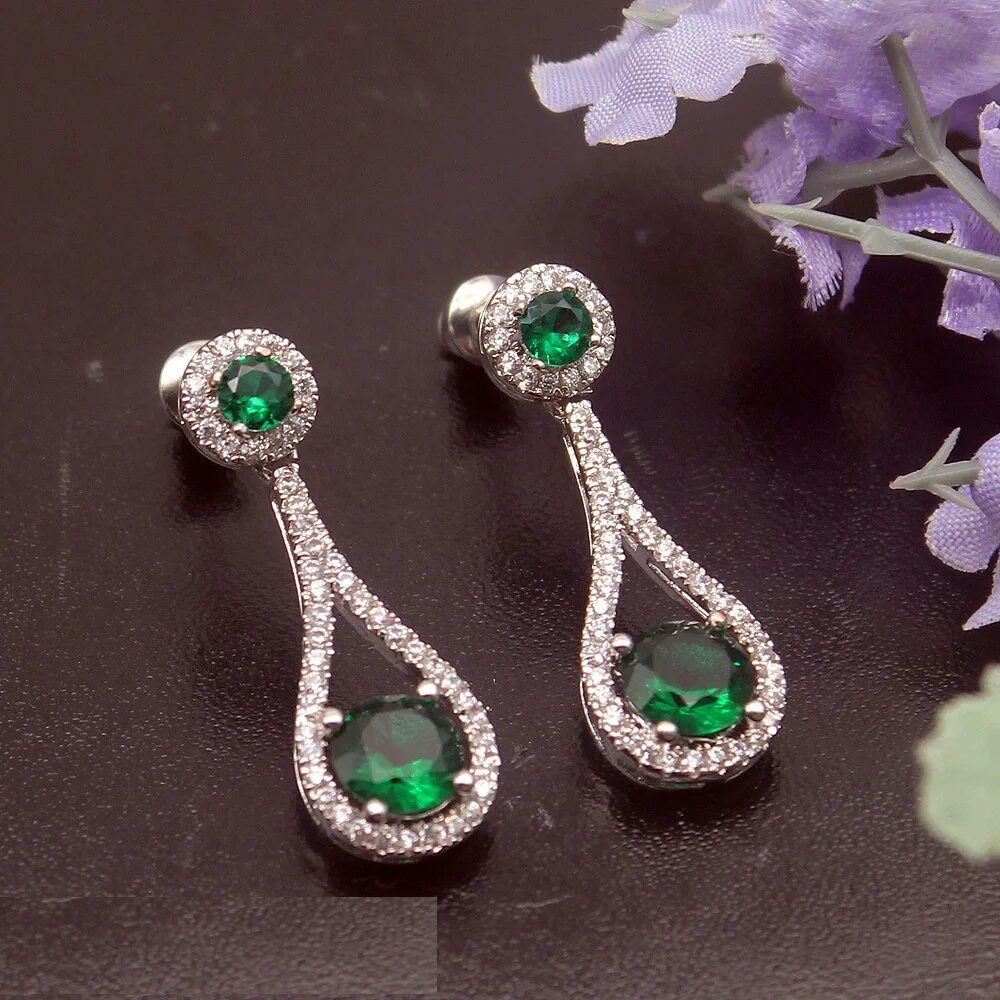 E3690- Green Earrings for Women