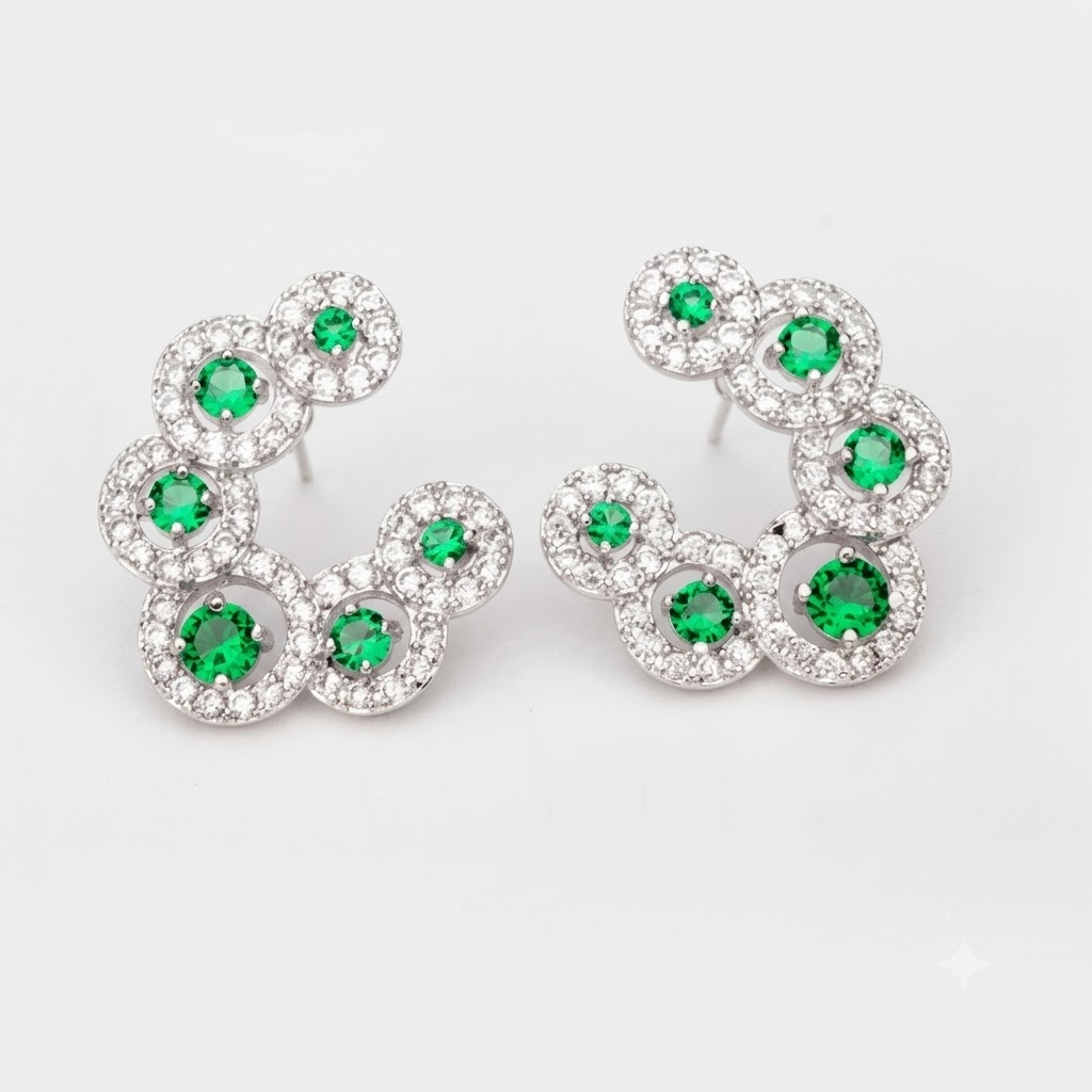 E3690 - Green Earrings for Women