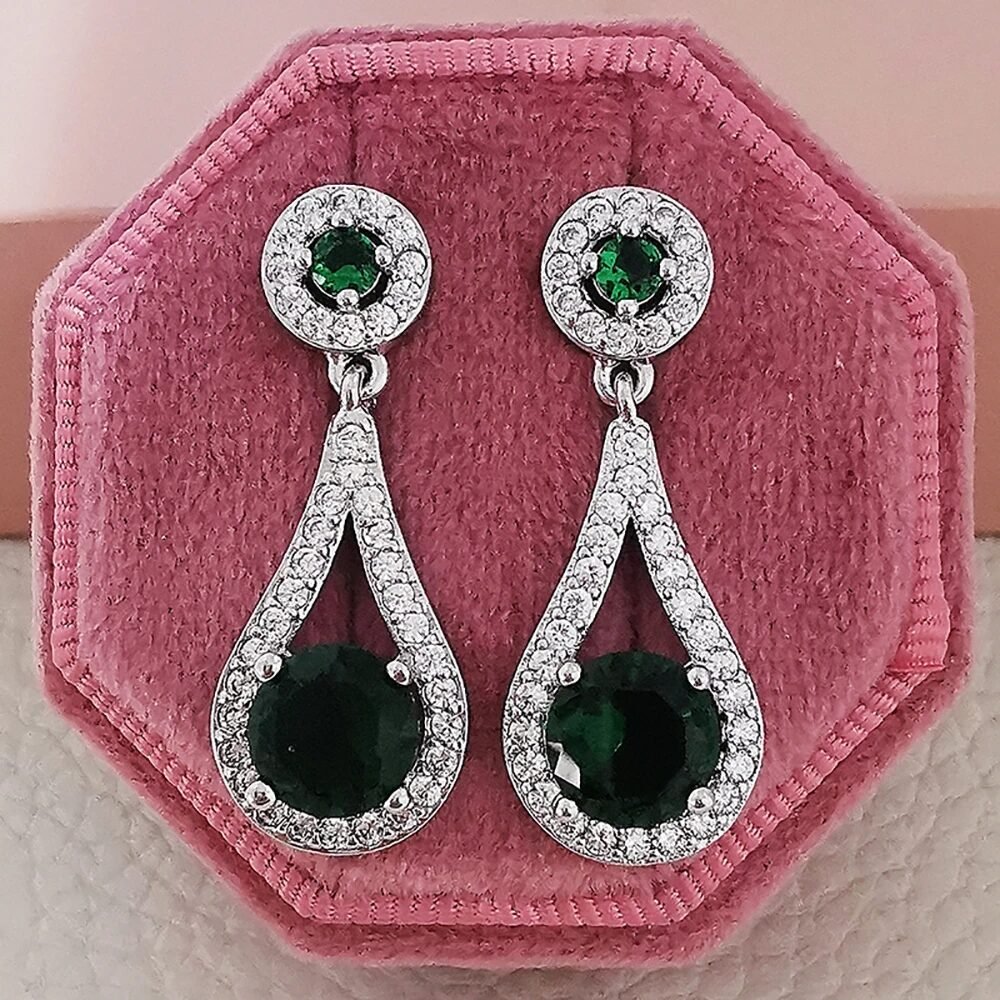 E3690- Green Earrings for Women — image 3
