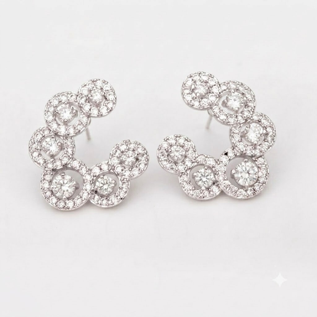 E3690 - White Earrings for Women