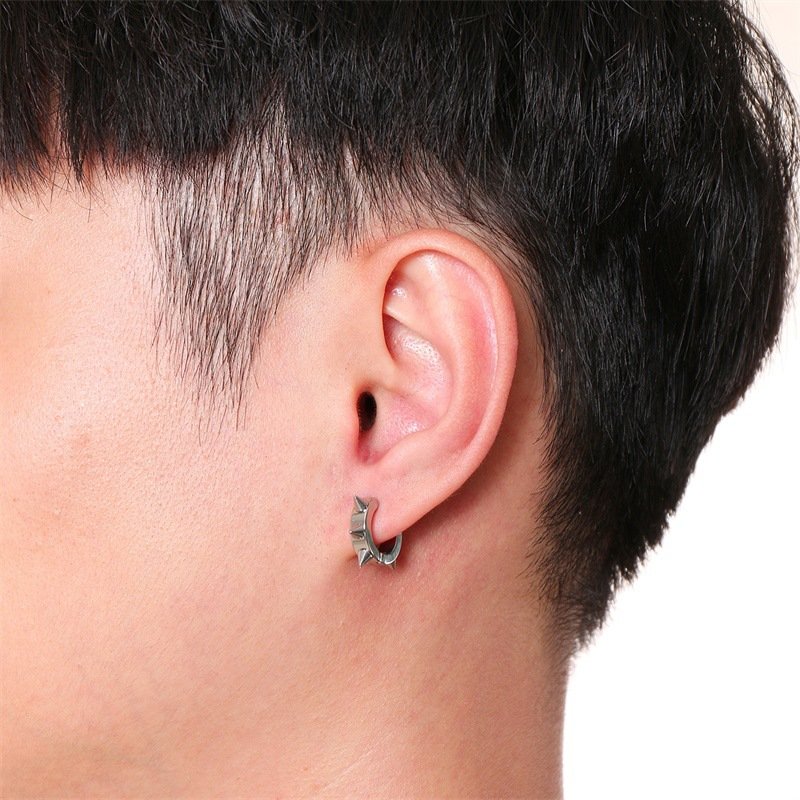 Ear Protector Silver Ear Studs Men Earring