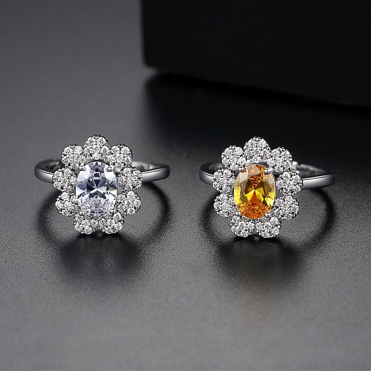 Guarded Gem Diamond Look Luxury Ring for Women