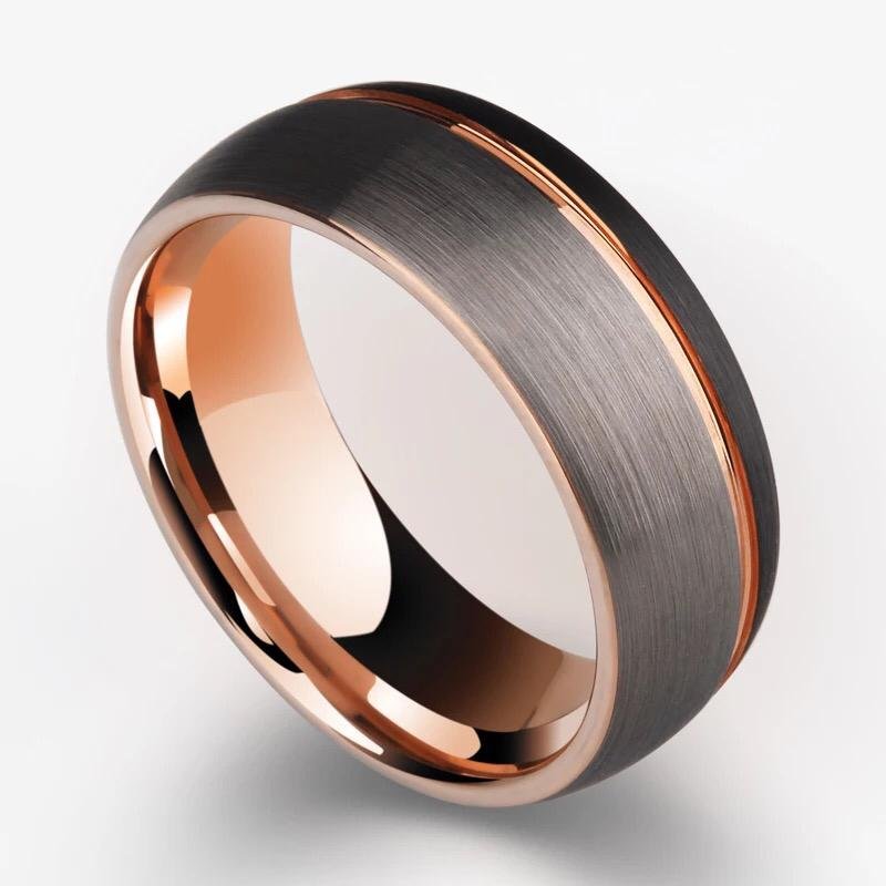 Trip Mixup - 8mm Premium Men Tungsten Carbide Ring — image 3