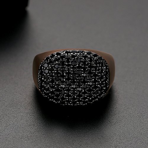Meshed Cluster Emerald Green Ring for Women