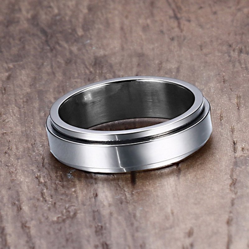 Moon Lite Spinner -Stainless Steel Ring