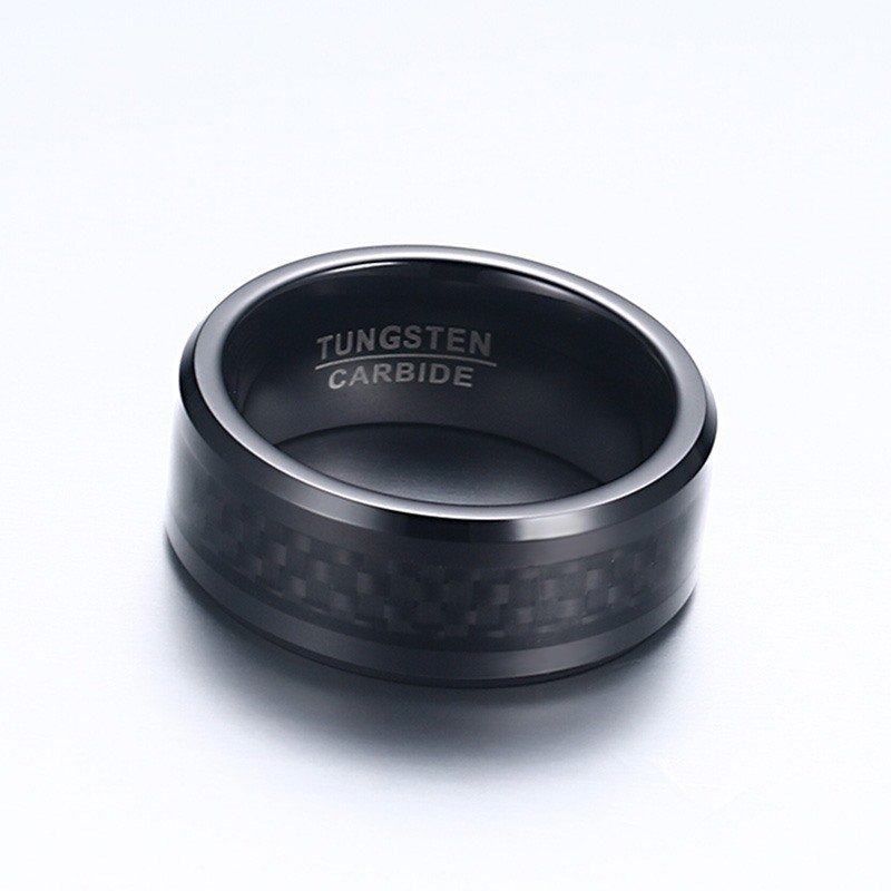 Night Rider - Black Tungsten Carbide Ring
