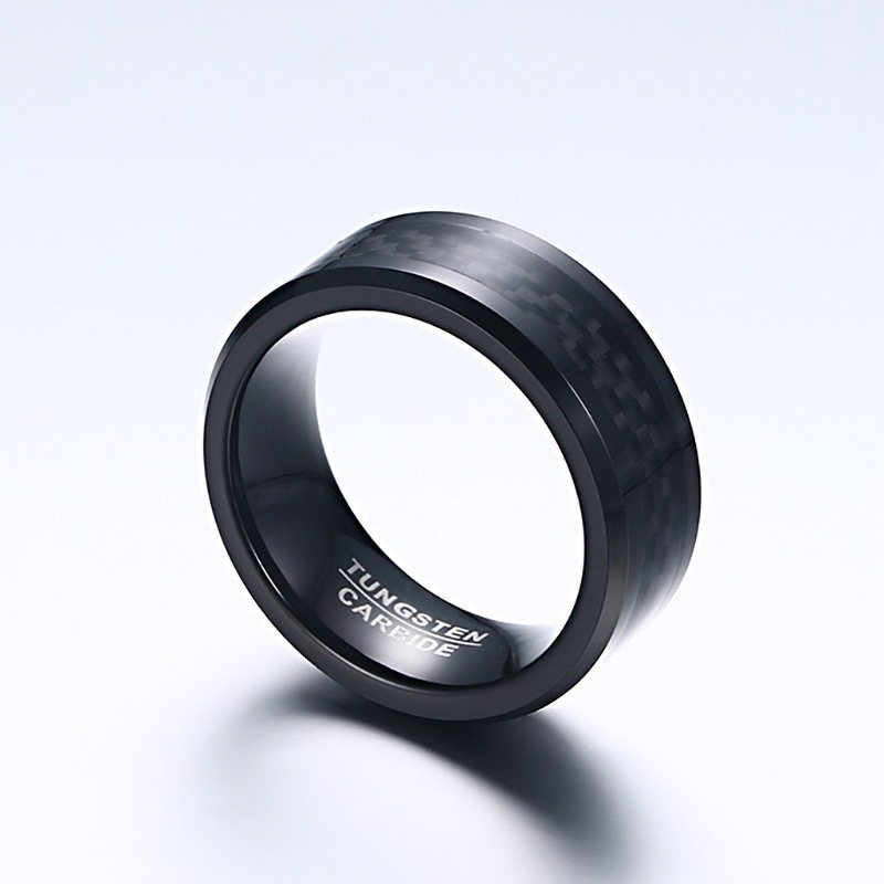 Night Rider - Black Tungsten Carbide Ring — image 6