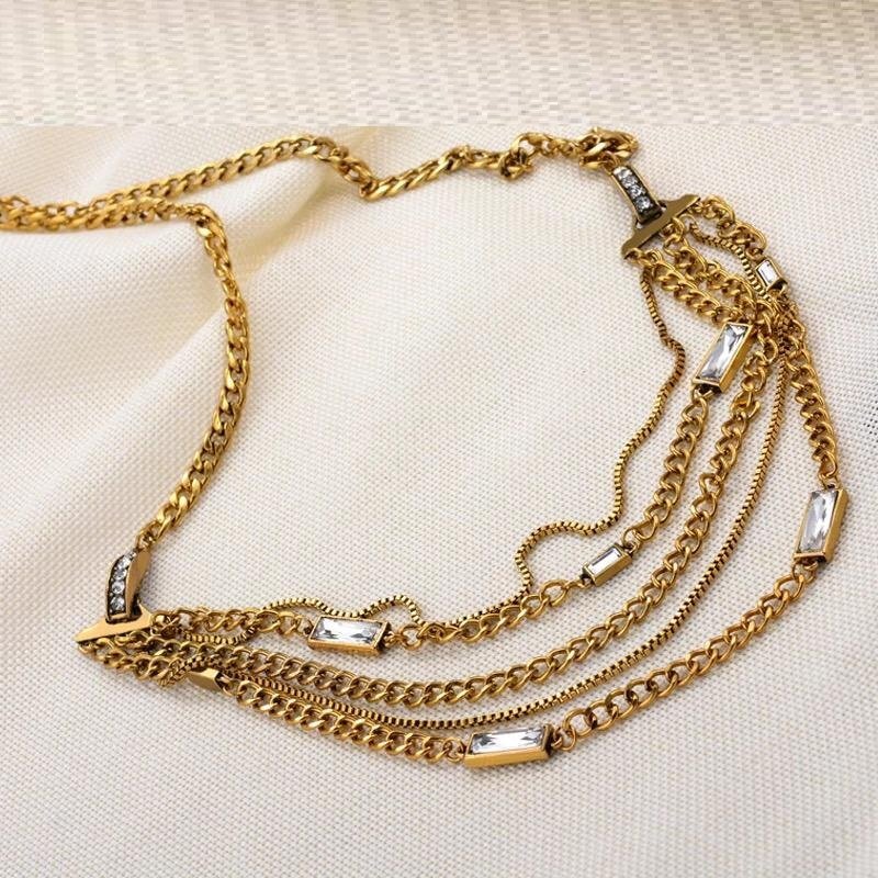 Golden Classic - 3 Three Layer Women Necklace/Pendant — image 5