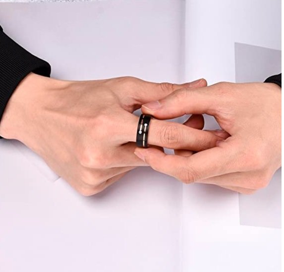 Orbital - 8mm Black Premium Tungsten Carbide Ring — image 11
