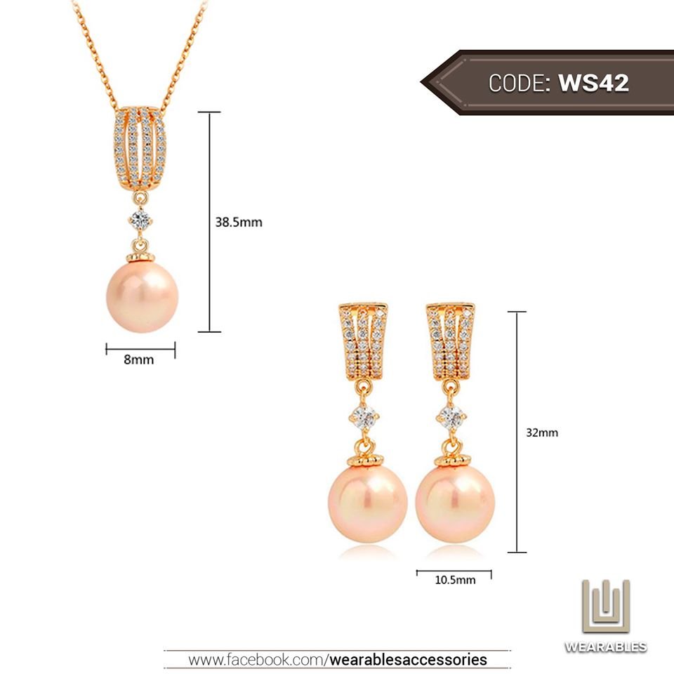Pearl Delicacy - Pendant and Earring Set for women / female