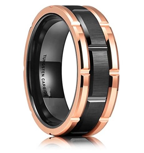 Power Duo- 8mm Premium Two Tone Tungsten Carbide Ring — image 4