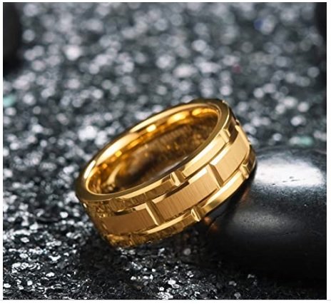 Power Mix- 8mm Gold Premium Tungsten Carbide Ring — image 7