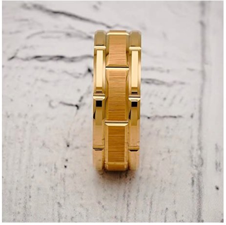 Power Mix- 8mm Gold Premium Tungsten Carbide Ring — image 8