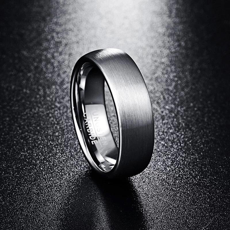 Rising Moon - Silver Tungsten Carbide Ring