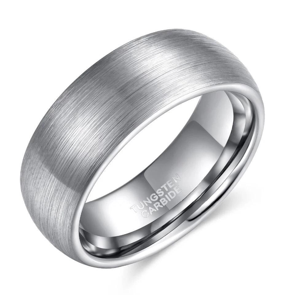 Rising Moon - Silver Tungsten Carbide Ring — image 10