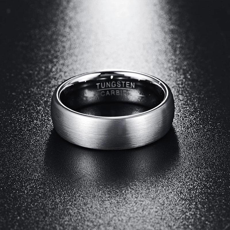 Rising Moon - Silver Tungsten Carbide Ring