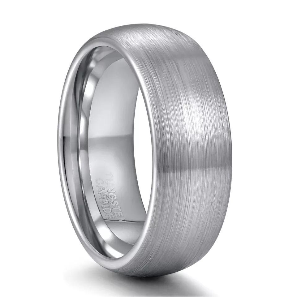 Rising Moon - Silver Tungsten Carbide Ring — image 8