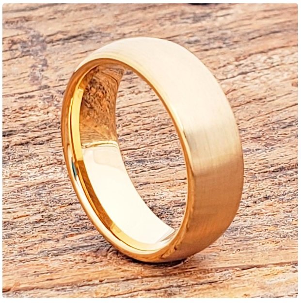 Rising Sun- Gold Tungsten Carbide Ring