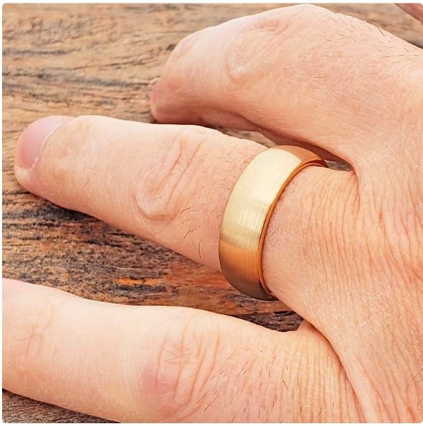 Rising Sun- Gold Tungsten Carbide Ring — image 4