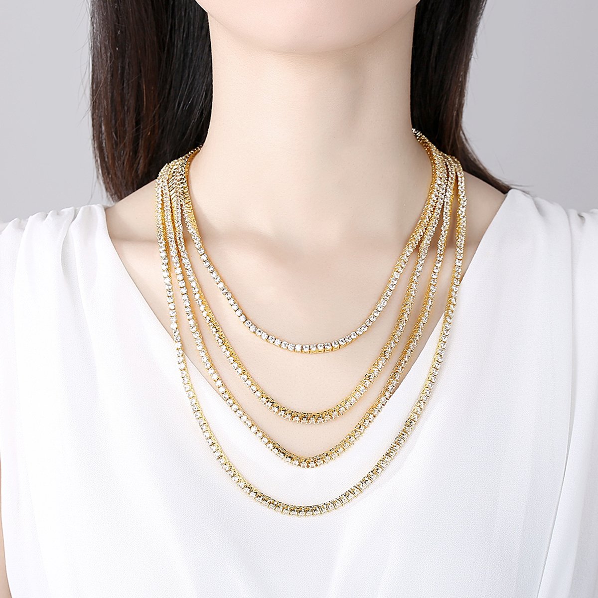 Rock Art- 4mm Gold Luxury Women Necklace — image 6