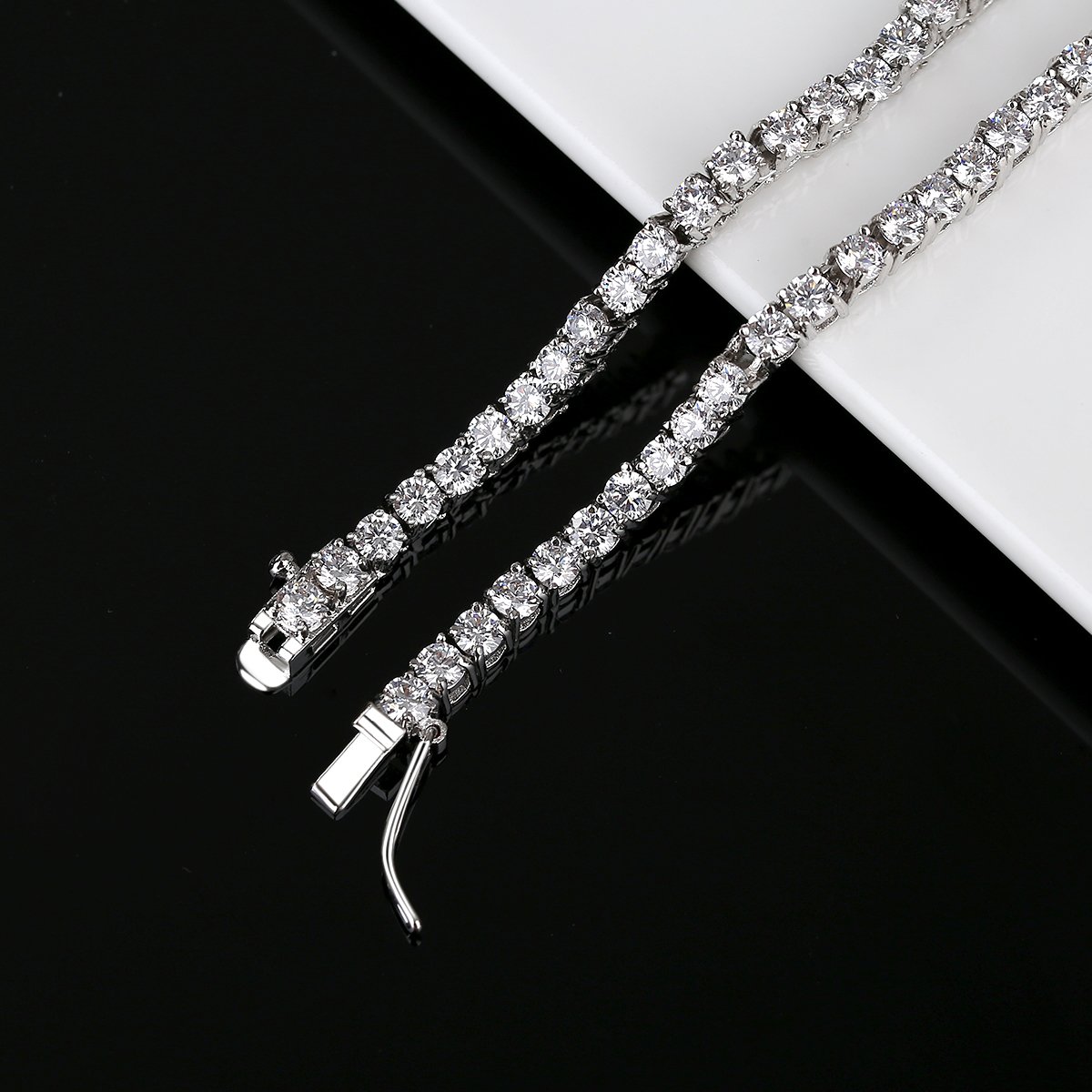 Rock Art- 4mm Silver Luxury Women Necklace