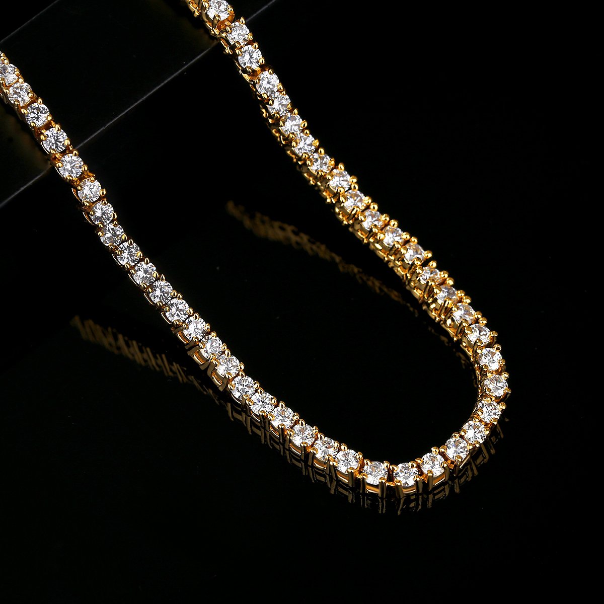 Rock Art- 4mm Silver Luxury Women Necklace