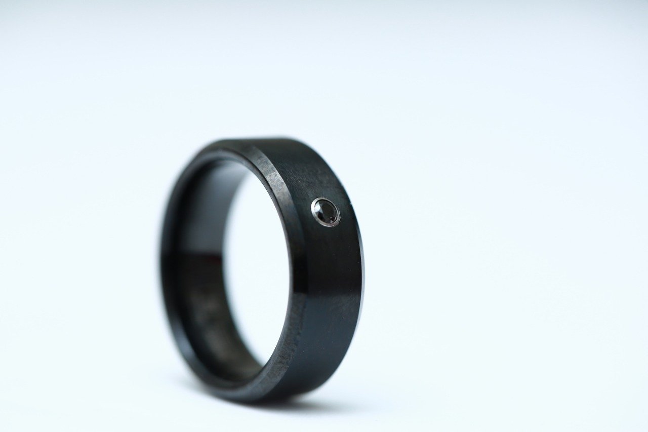 Ruling Stone - Black with Black Stone Tungsten Carbide Ring