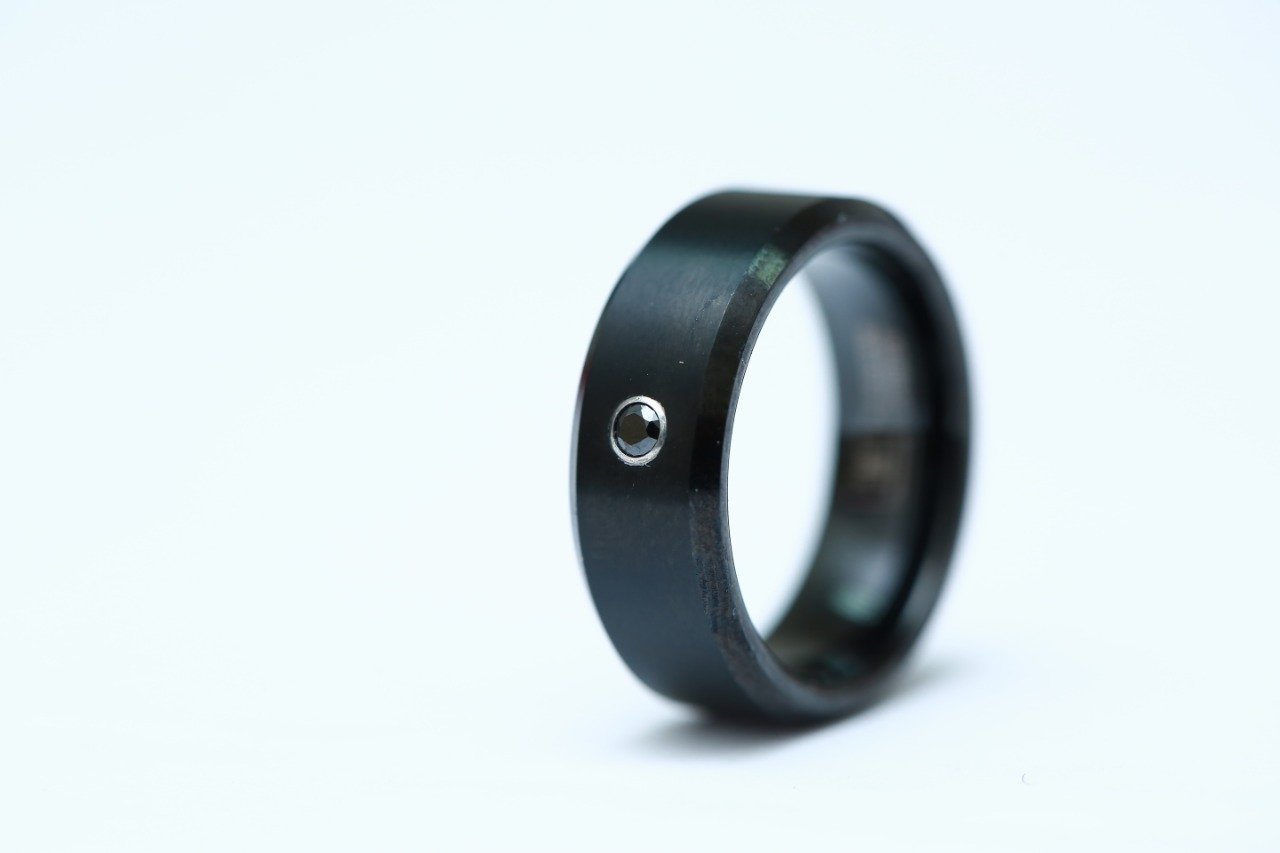 Ruling Stone - Black with Black Stone Tungsten Carbide Ring — image 3