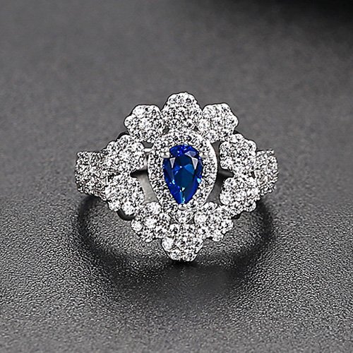 Sacred Tomb Blue Sapphire Color Ring for Women
