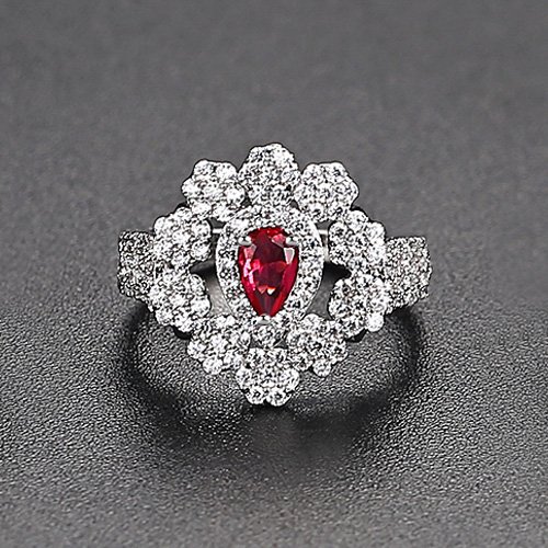 Sacred Tomb Red Ruby Color Ring for Women