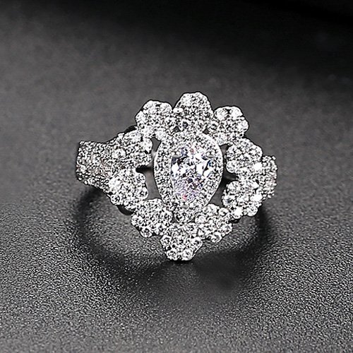 Sacred Tomb White Diamond Color Ring for Women