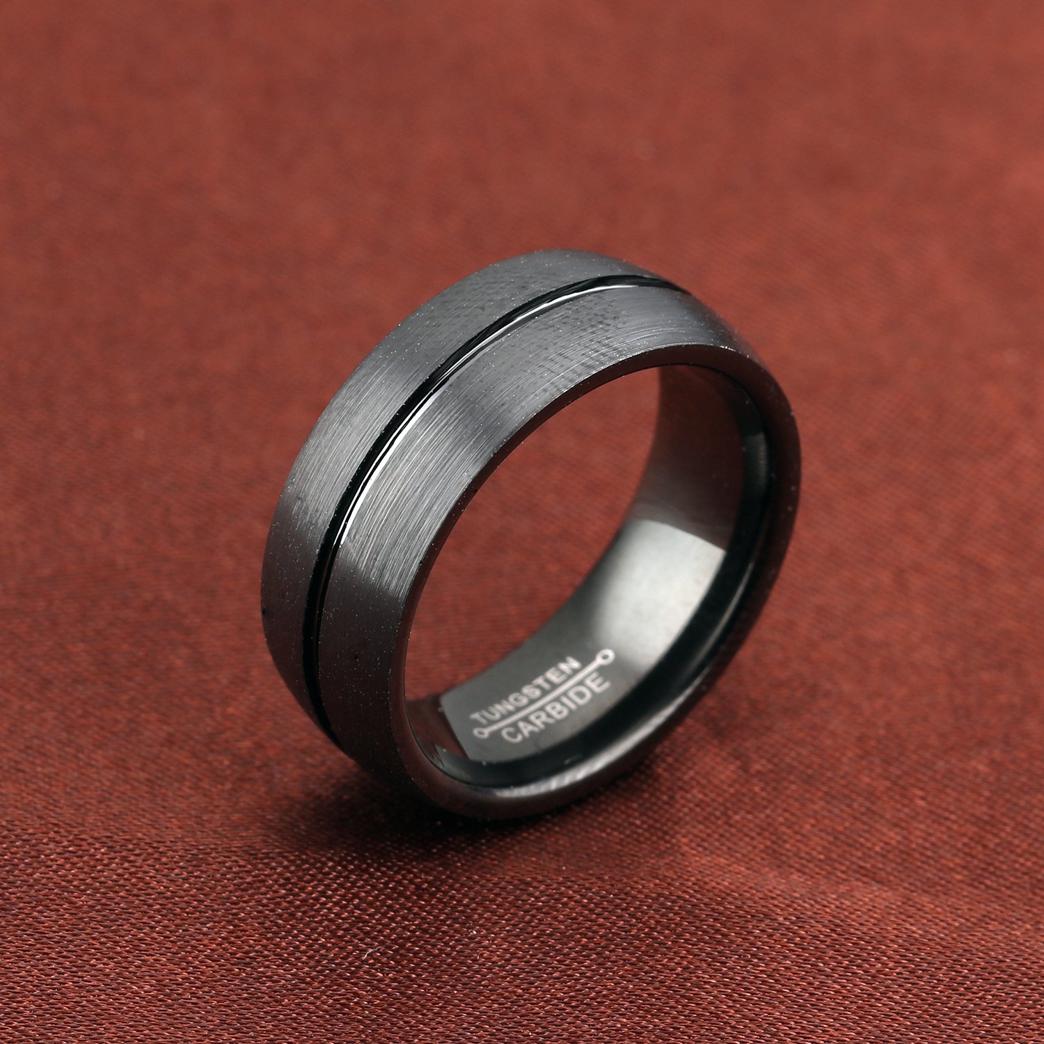 Silver Lining - Black Tungsten Ring